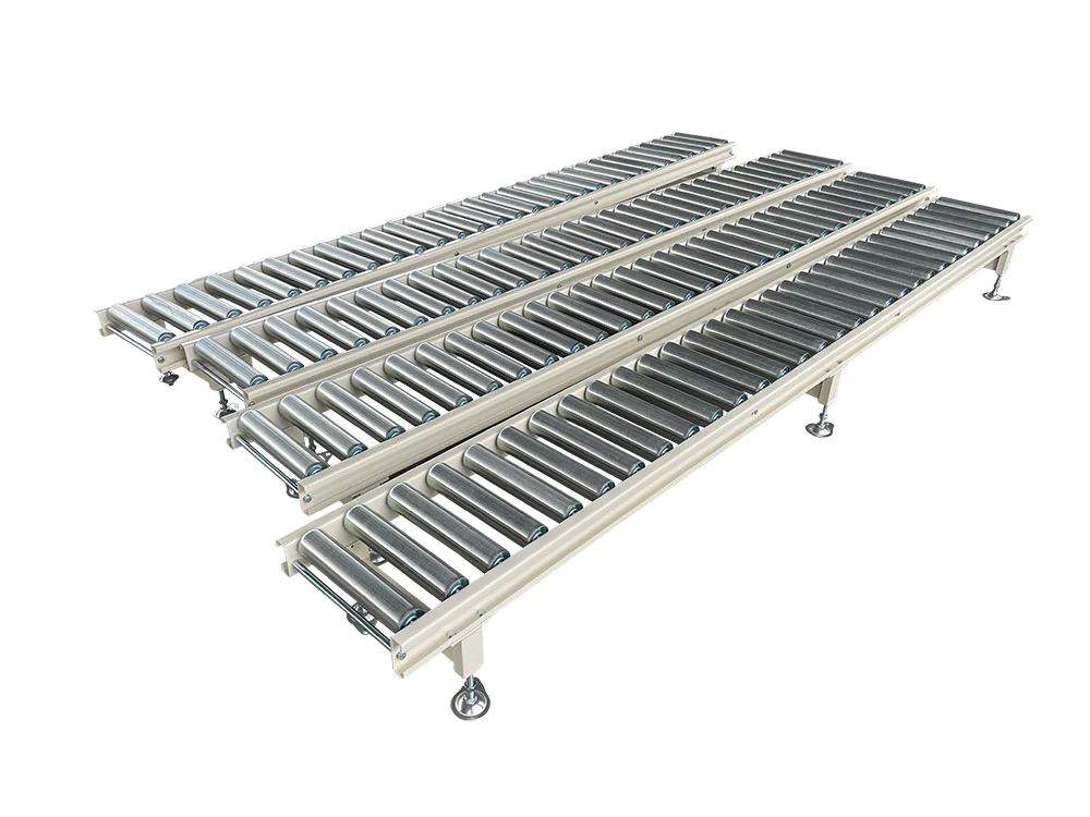 Warehouse Gravity Roller Conveyor System Cardboard Loading Unloading Production Line