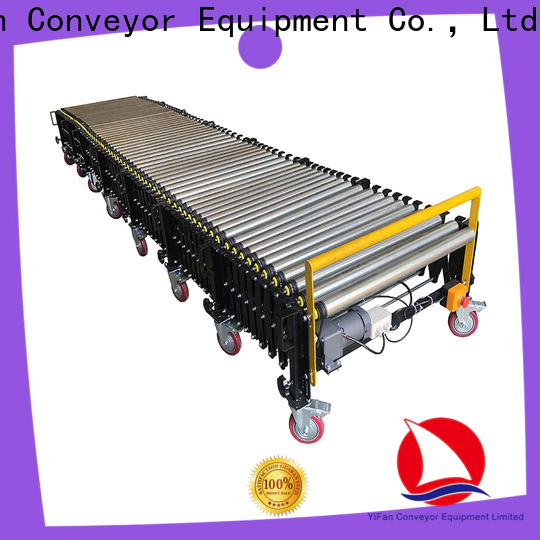 YiFan Conveyor durable adjustable height roller conveyor supply for dock