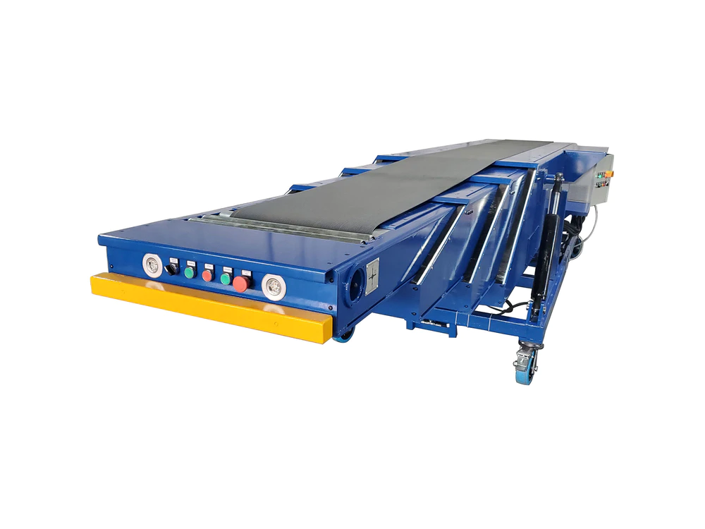 Extendable Conveyor Belt for loading unloading cartons into containers/trucks