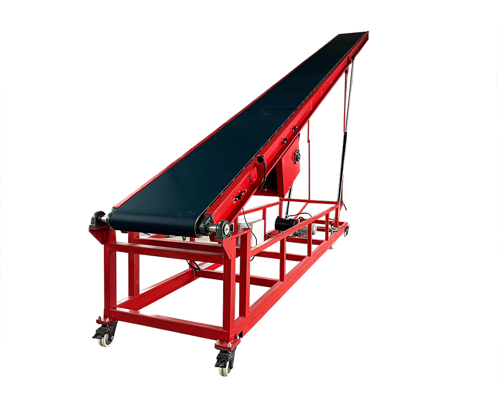 4.5m High Inclined Belt Conveyor for Stacking 50KG Bags/Cartons/Boxes in Warehouse