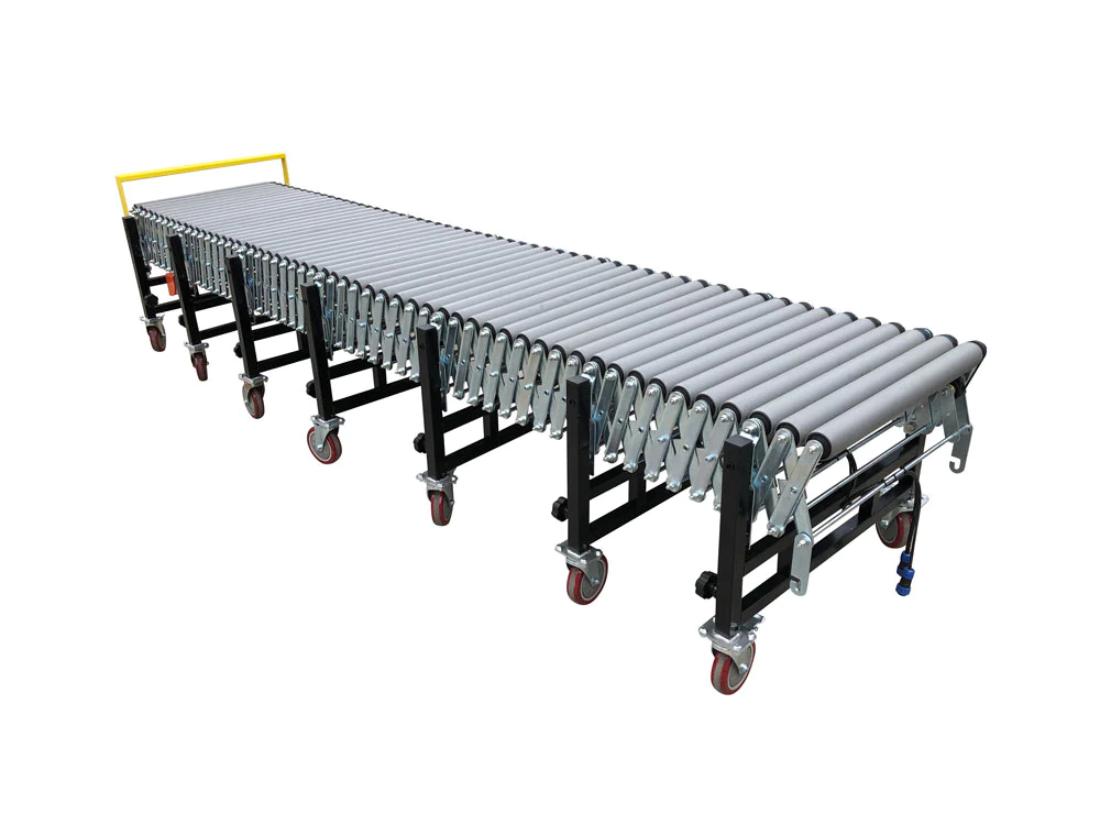 PU Sleeved Roller Conveyor for 25KG Rice Bags loading into trucks,trailers,vans