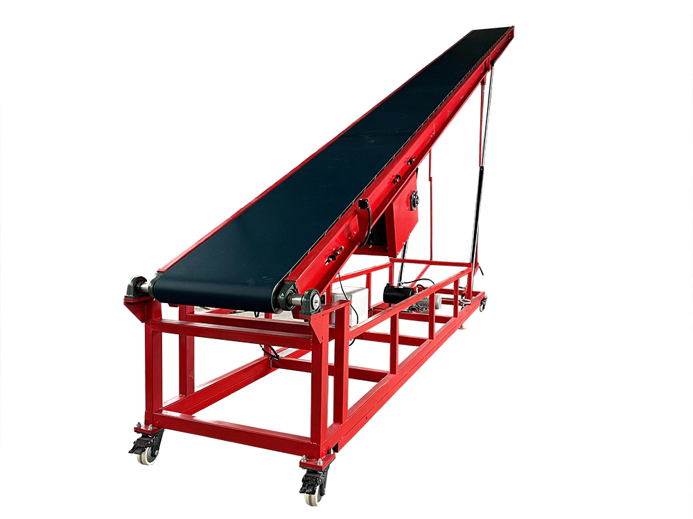 4.5m High Inclined Belt Conveyor for Stacking 50KG Bags/Cartons/Boxes in Warehouse