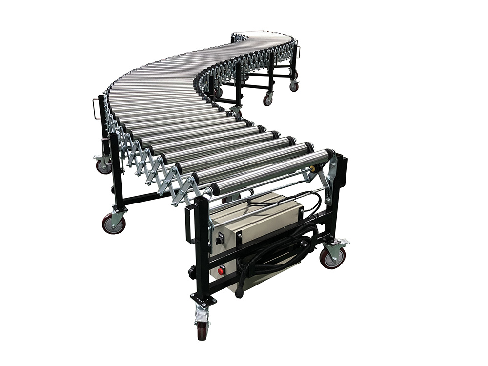 Motorized Roller Conveyor with Adjustable Length and Height