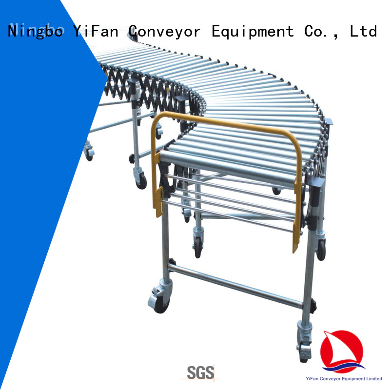 YiFan double flexible gravity roller conveyor factory price for warehouse logistics
