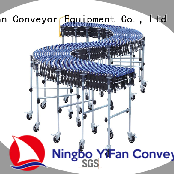YiFan high quality roller wheel conveyor with long service for harbor
