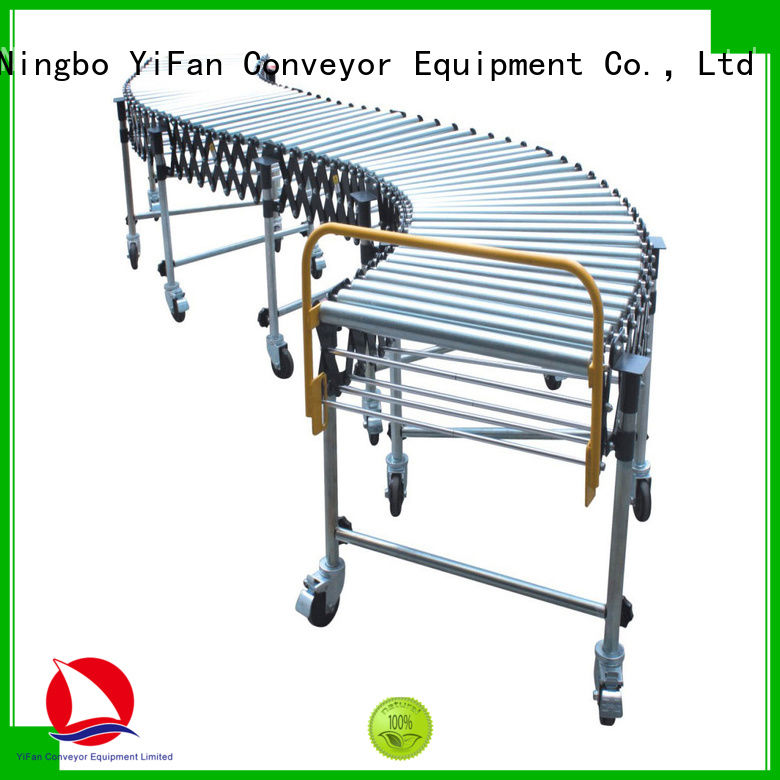 YiFan 5 star services flexible roller conveyor with good price for warehouse logistics