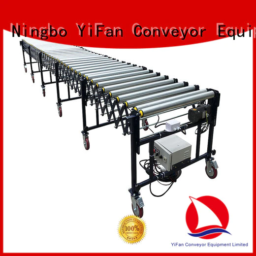 low cost flexible motorized roller conveyor rubber manufacturer for dock